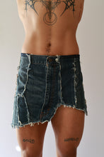 Load image into Gallery viewer, Asymmetric Denim Patchwork Skirt
