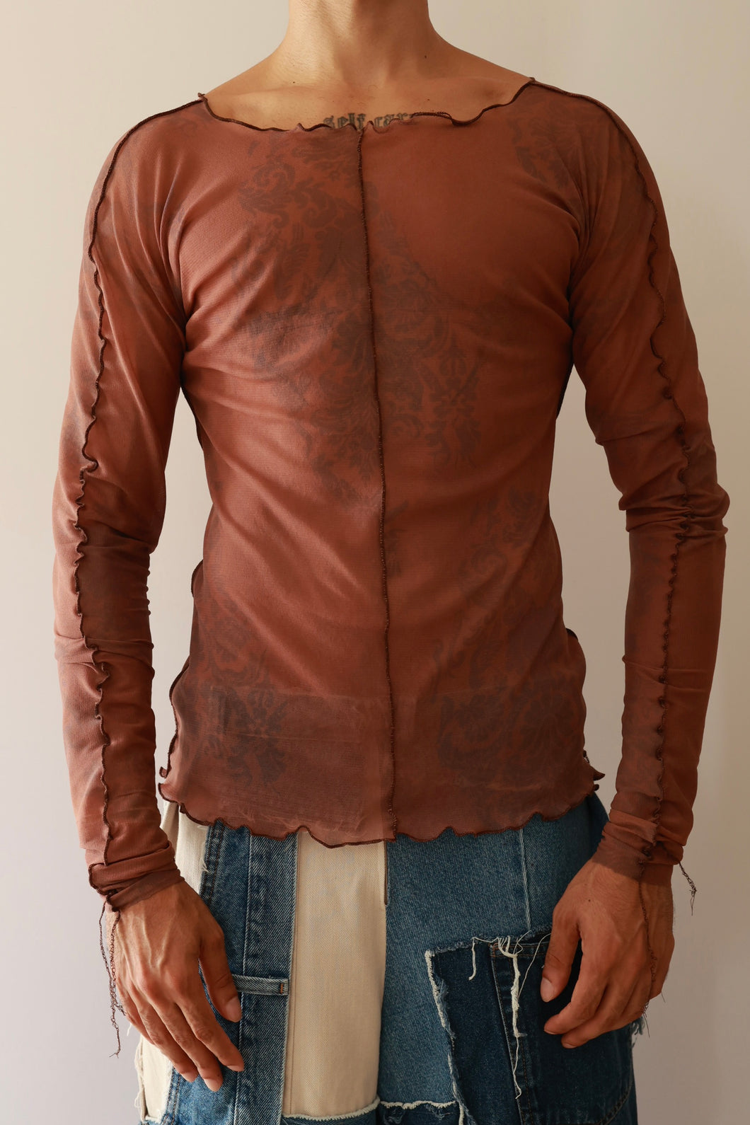 Brown Long Sleeves Top