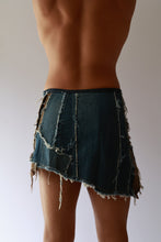 Load image into Gallery viewer, Asymmetric Denim Patchwork Skirt
