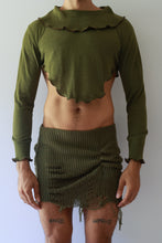 Load image into Gallery viewer, Olive Green Reworked Sweater
