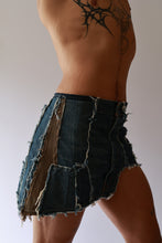 Load image into Gallery viewer, Asymmetric Denim Patchwork Skirt
