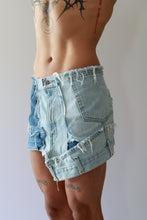 Load image into Gallery viewer, Denim Patchwork Mini Skirt
